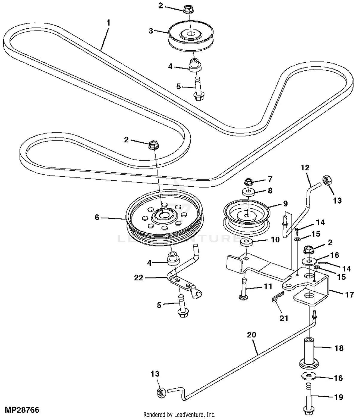 john deere 180 belt diagram