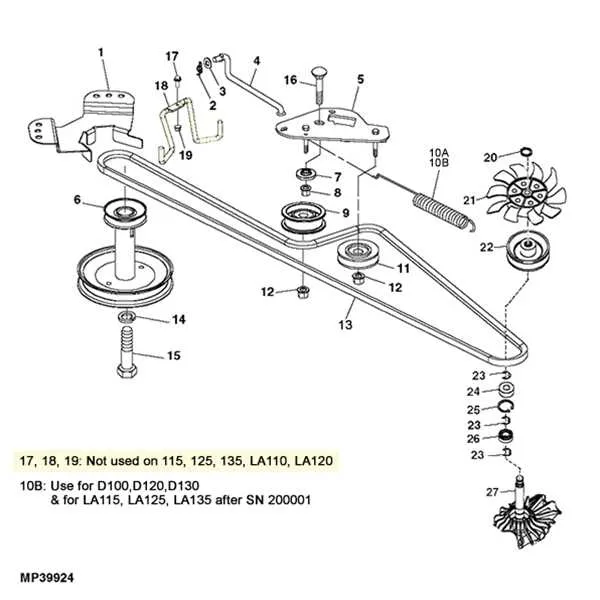 john deere la110 belt diagram