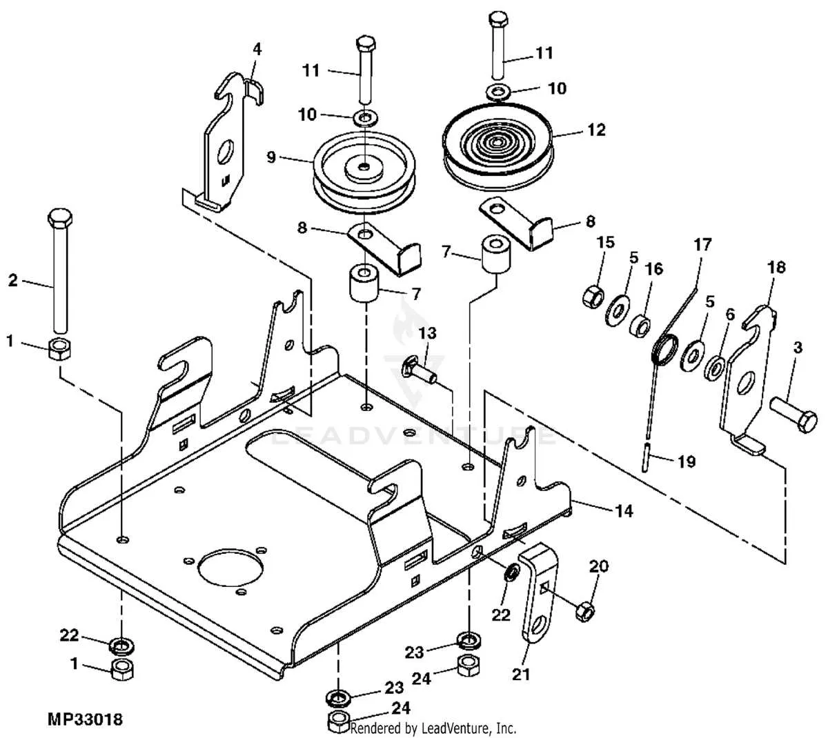 john deere lt150 drive belt diagram