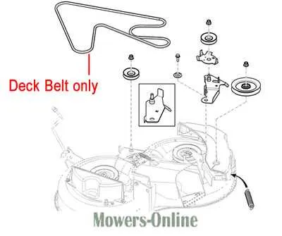 john deere lt166 deck belt diagram
