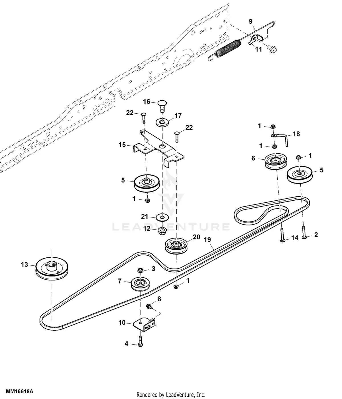 john deere x320 drive belt diagram