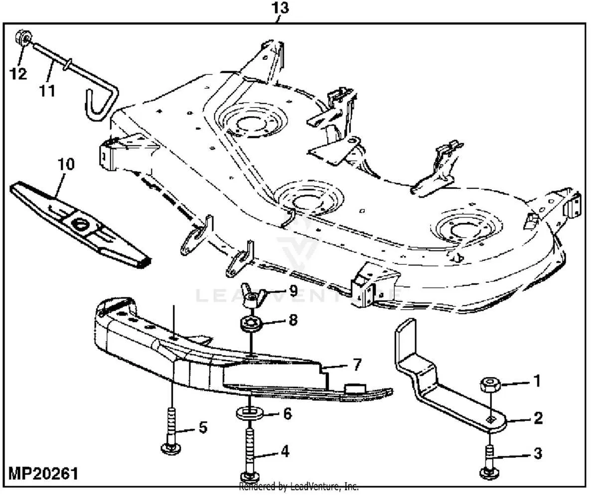 john deere x380 48 inch deck belt diagram