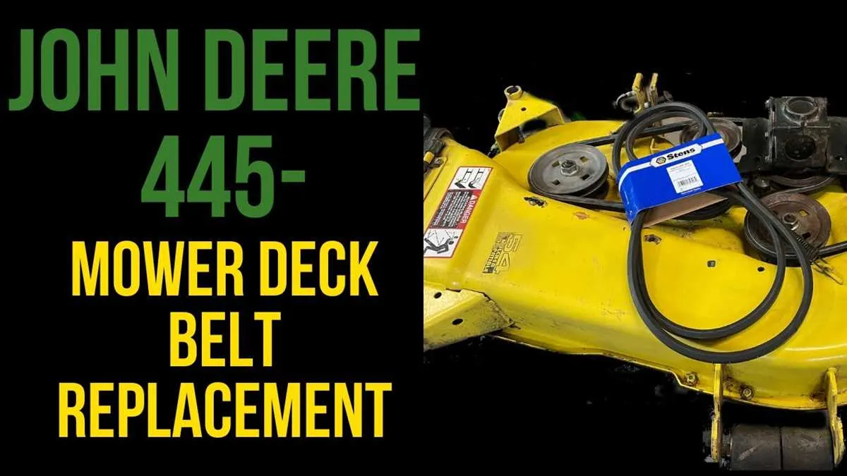 john deere z445 drive belt diagram