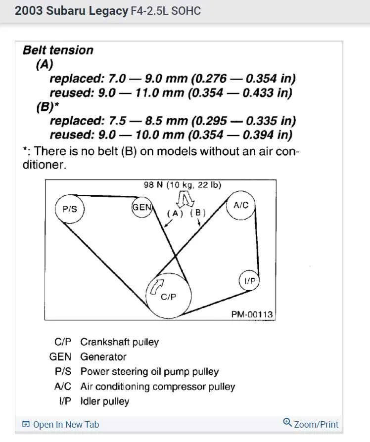 2010 subaru outback belt diagram