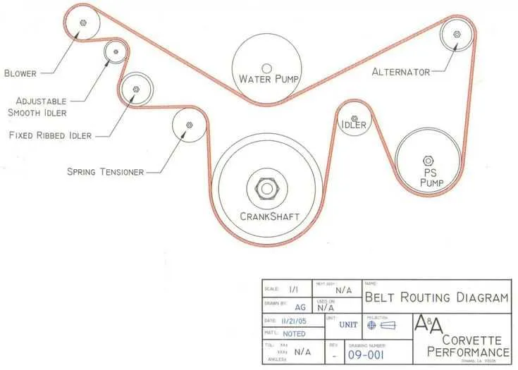 k24 serpentine belt diagram