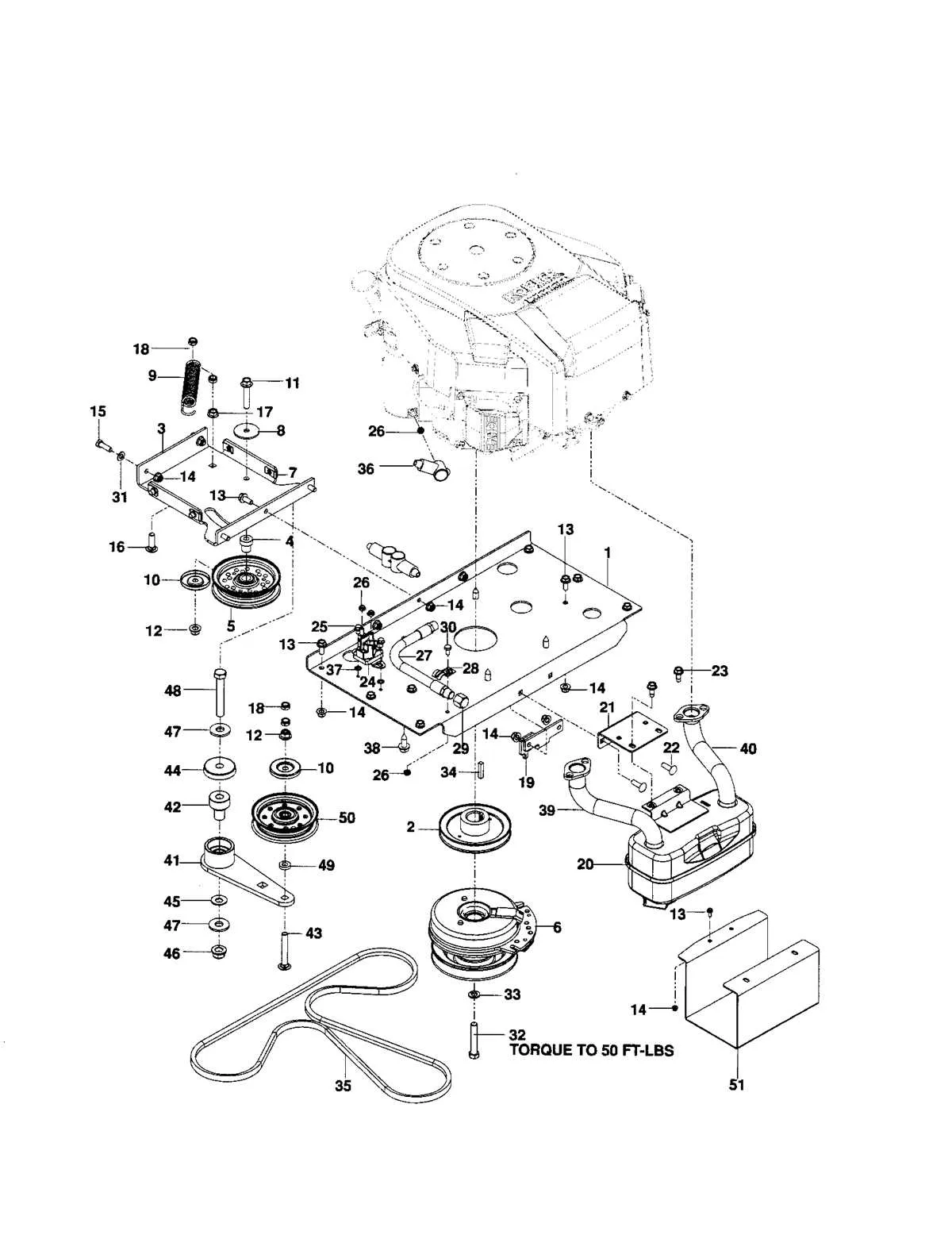 husqvarna z242f drive belt diagram