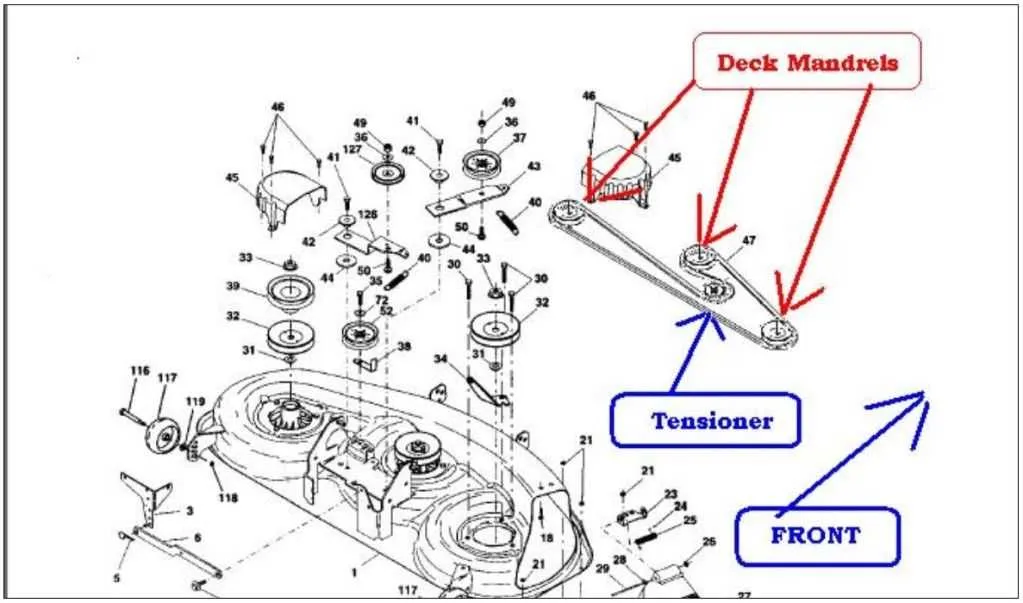 craftsman t1400 drive belt diagram