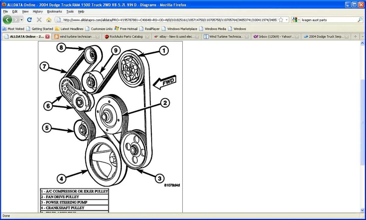2007 dodge ram 1500 4.7 belt diagram