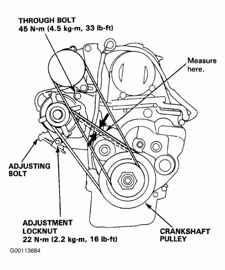honda civic belt diagram
