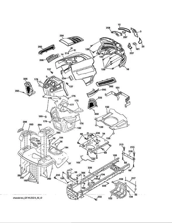 husqvarna yth24v54 drive belt diagram