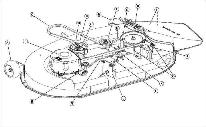 la145 deck belt diagram