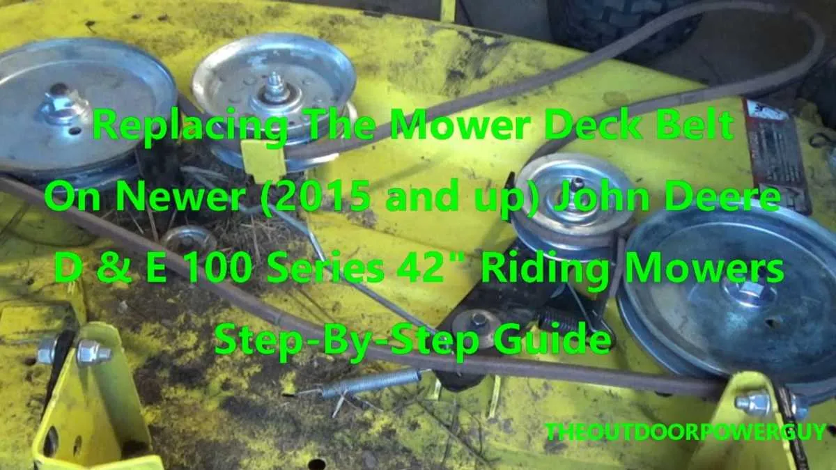 john deere l100 drive belt diagram