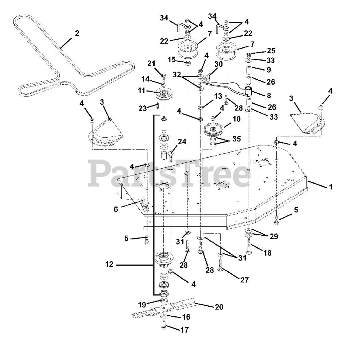 ariens zero turn belt diagram