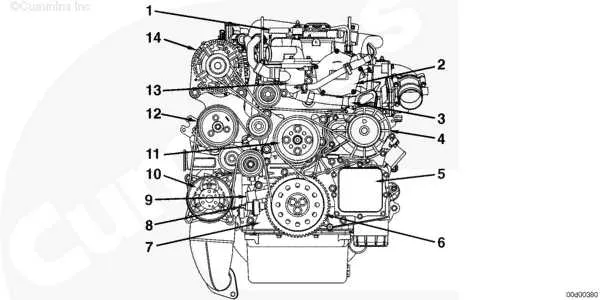 2012 cummins belt diagram
