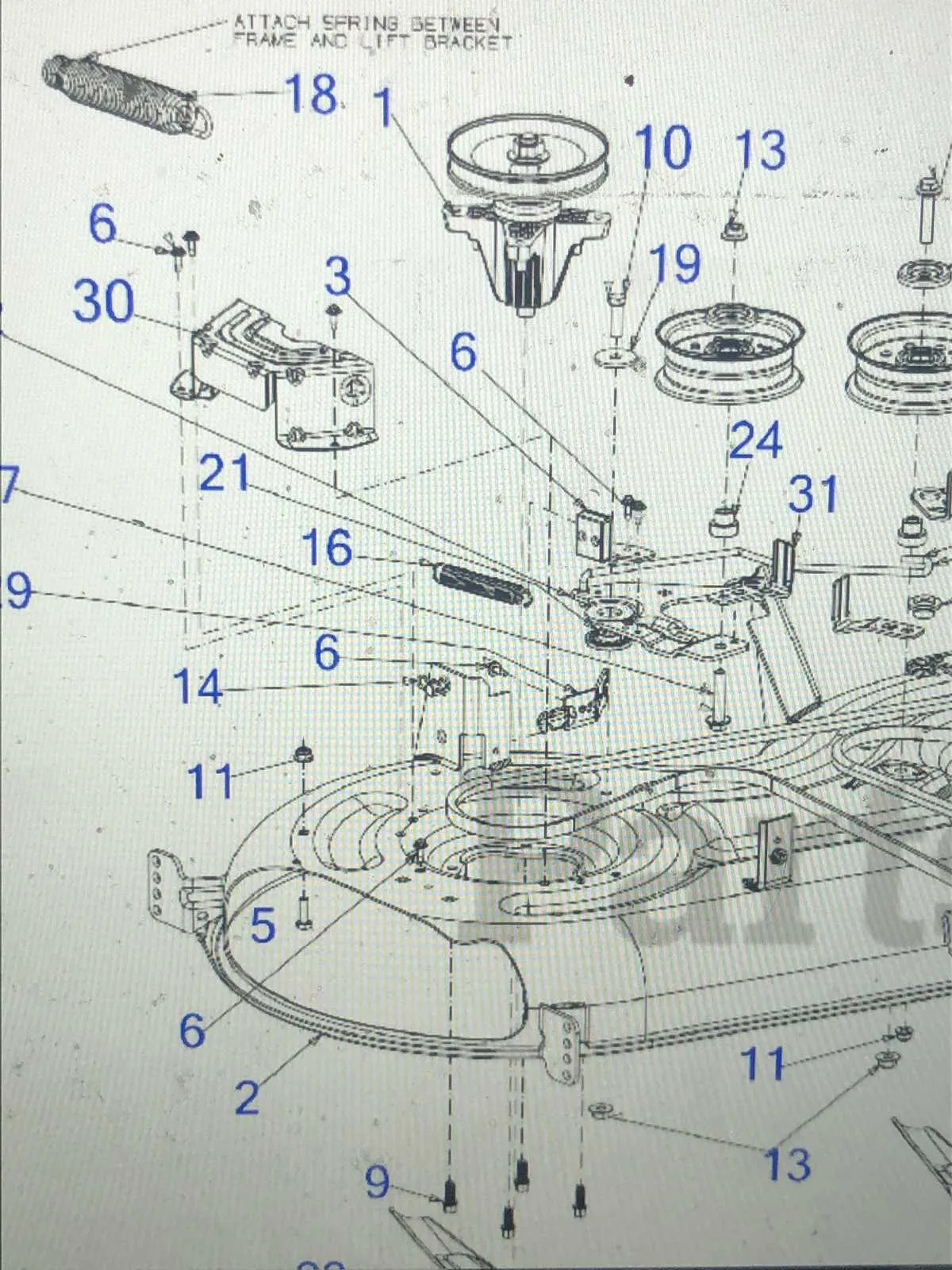 manual mtd 46 inch deck belt diagram