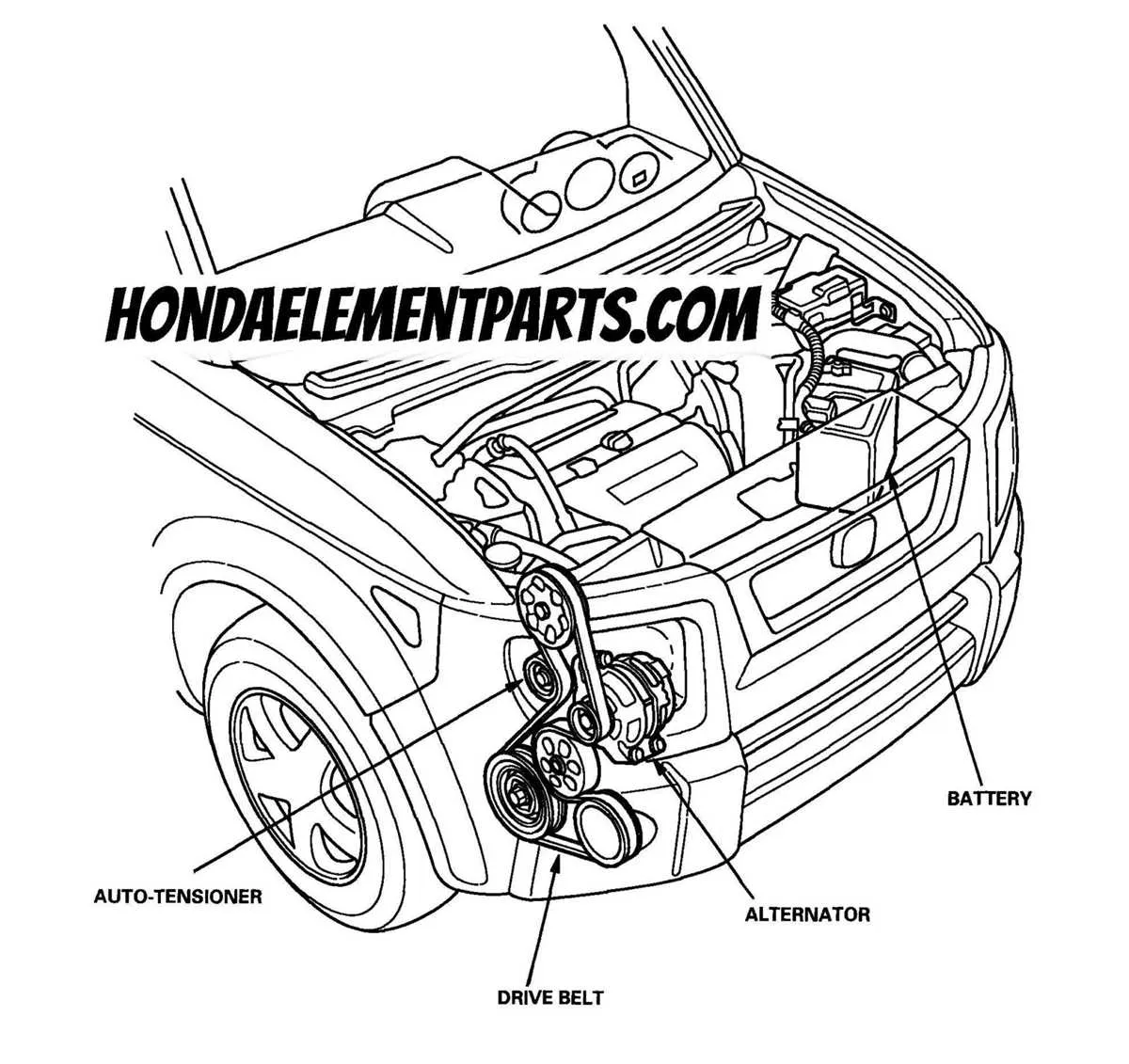 2006 honda ridgeline belt diagram
