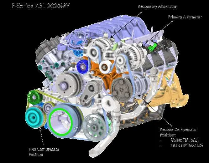 2011 6.7 powerstroke belt diagram single alternator