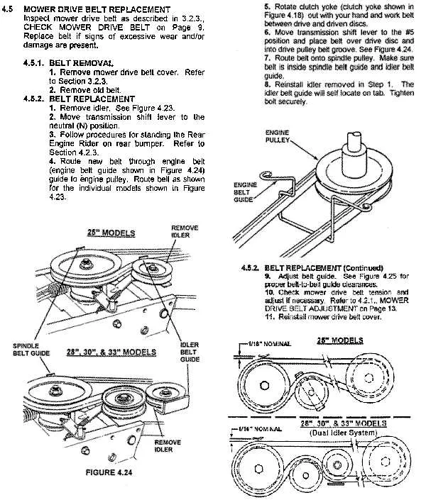 mower deck snapper riding mower drive belt replacement diagram