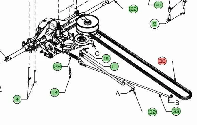mtd transmission belt diagram