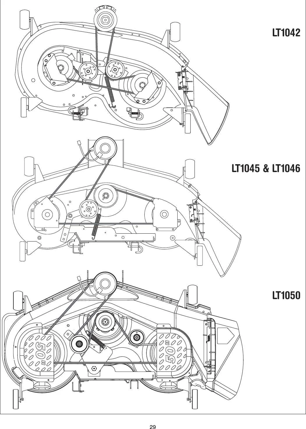 cub cadet rzt l 46 drive belt diagram