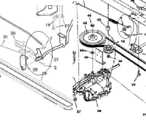murray drive belt diagram