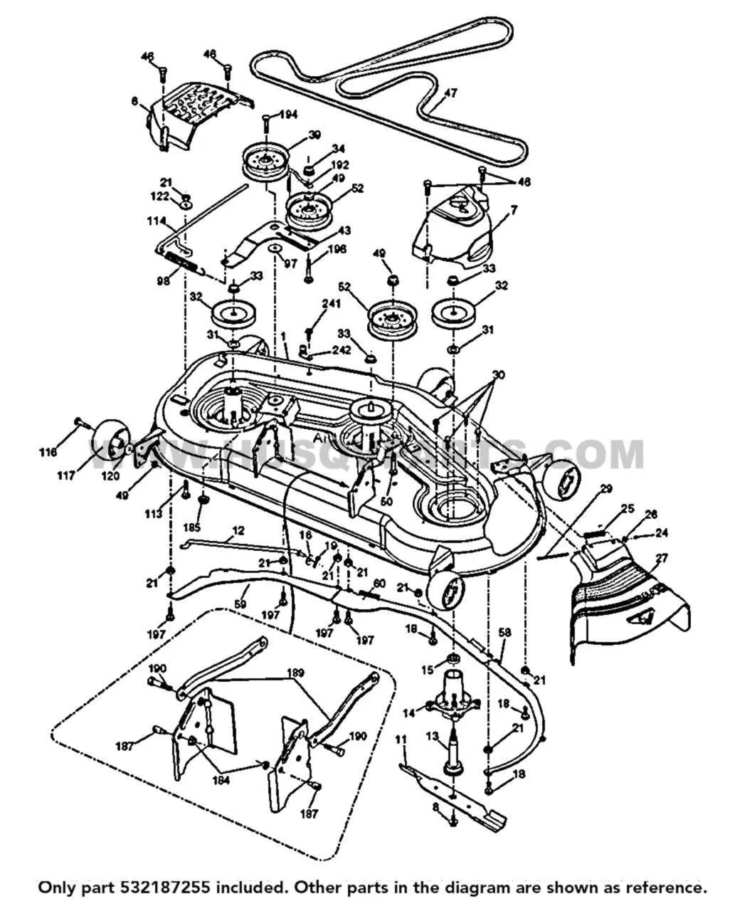 husqvarna lgt2554 belt diagram