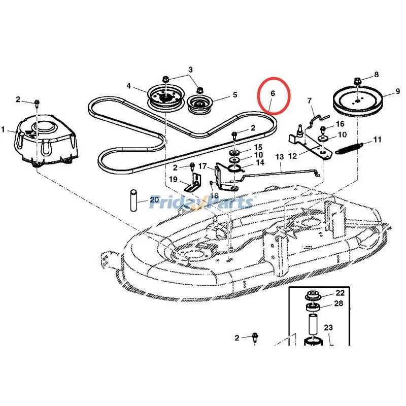 john deere d125 belt diagram