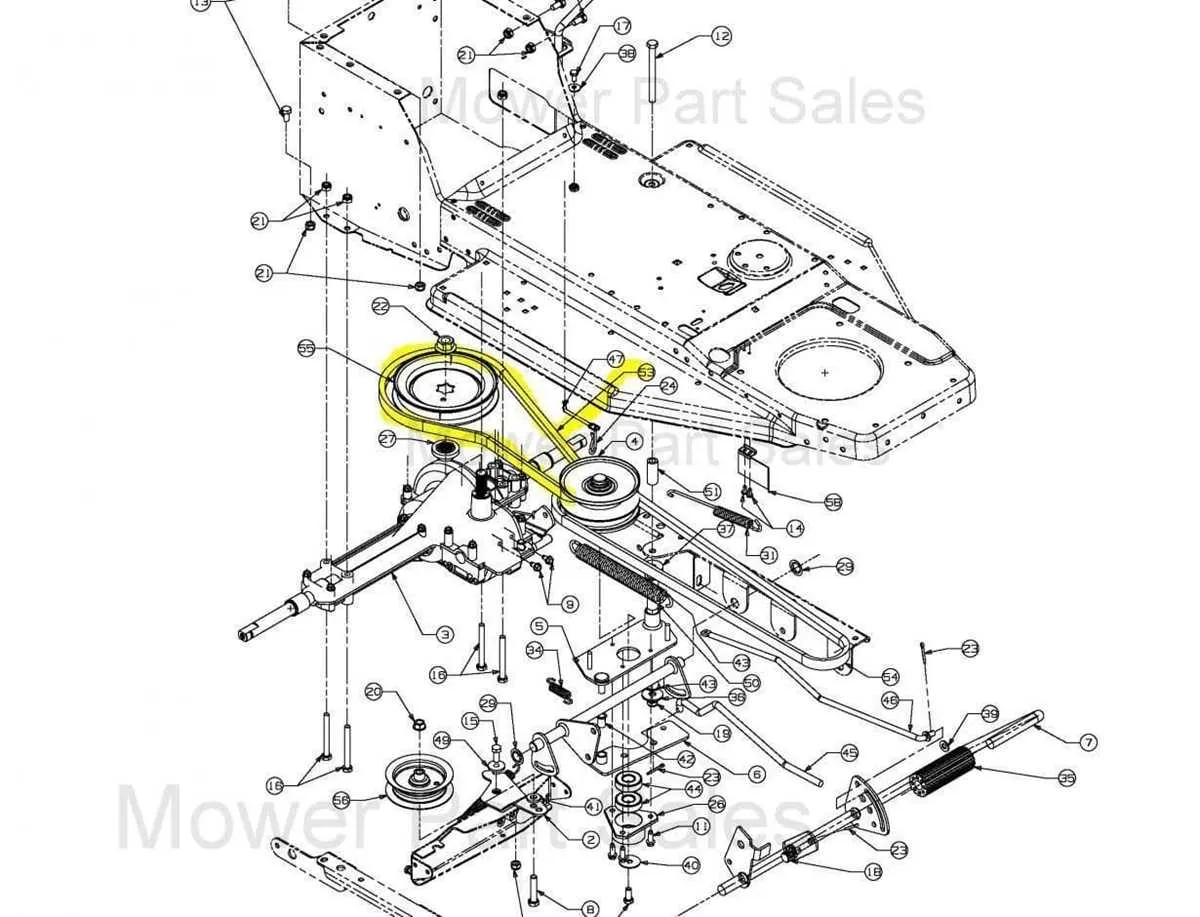 pulley variable speed mtd mtd riding mower drive belt diagram