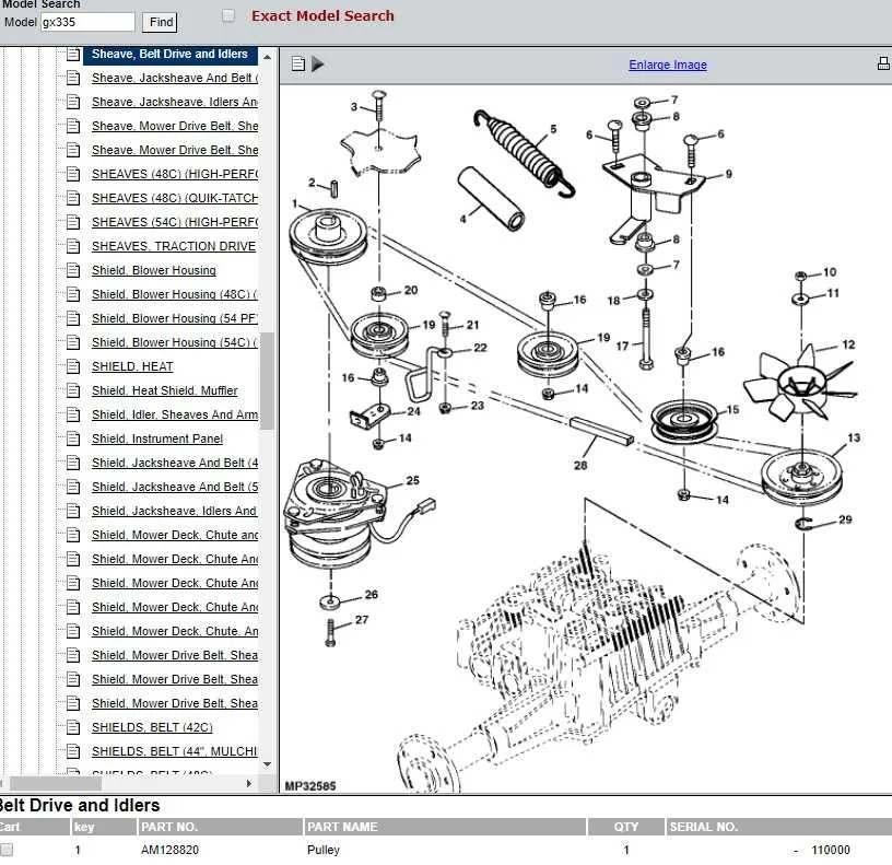 john deere z425 transmission drive belt diagram