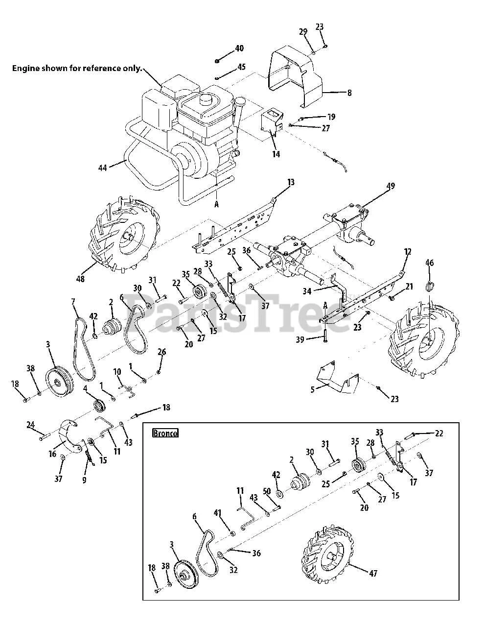 troy bilt super bronco belt diagram