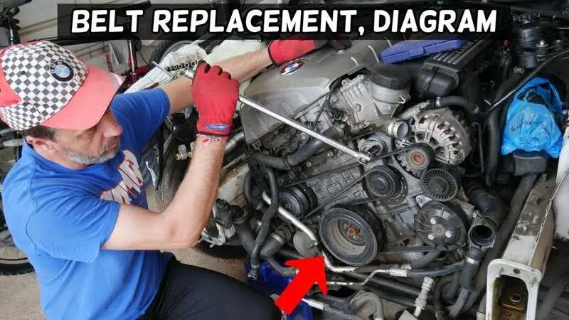 n54 serpentine belt diagram