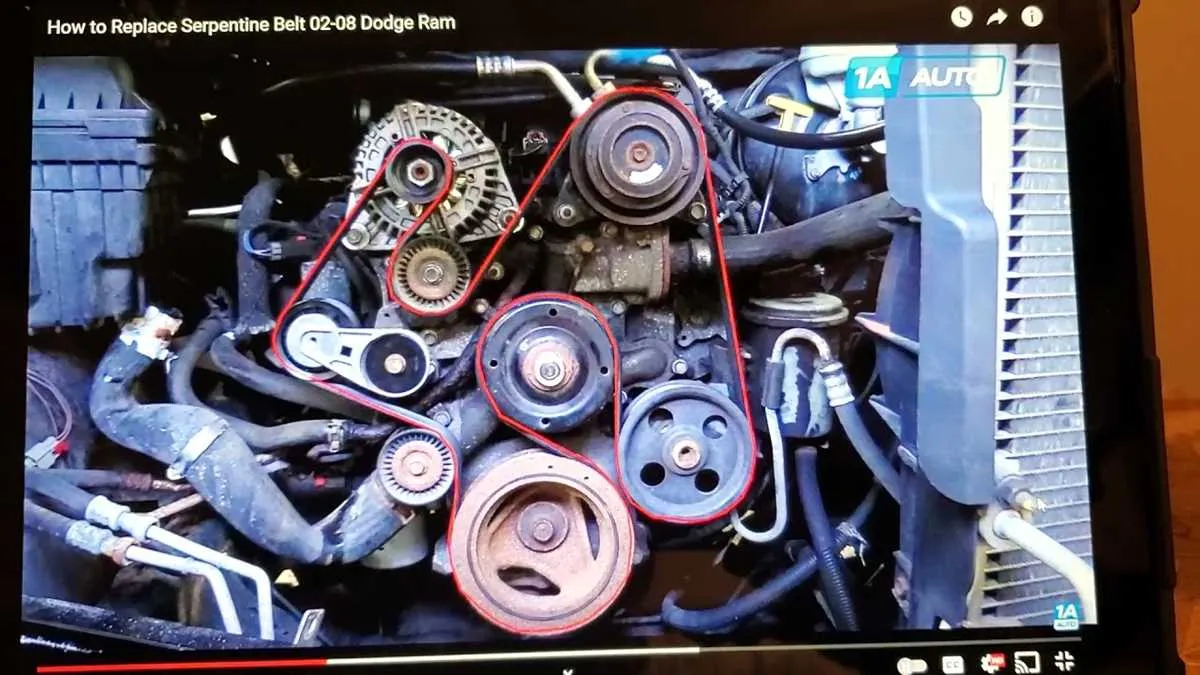 2009 dodge ram 1500 serpentine belt diagram