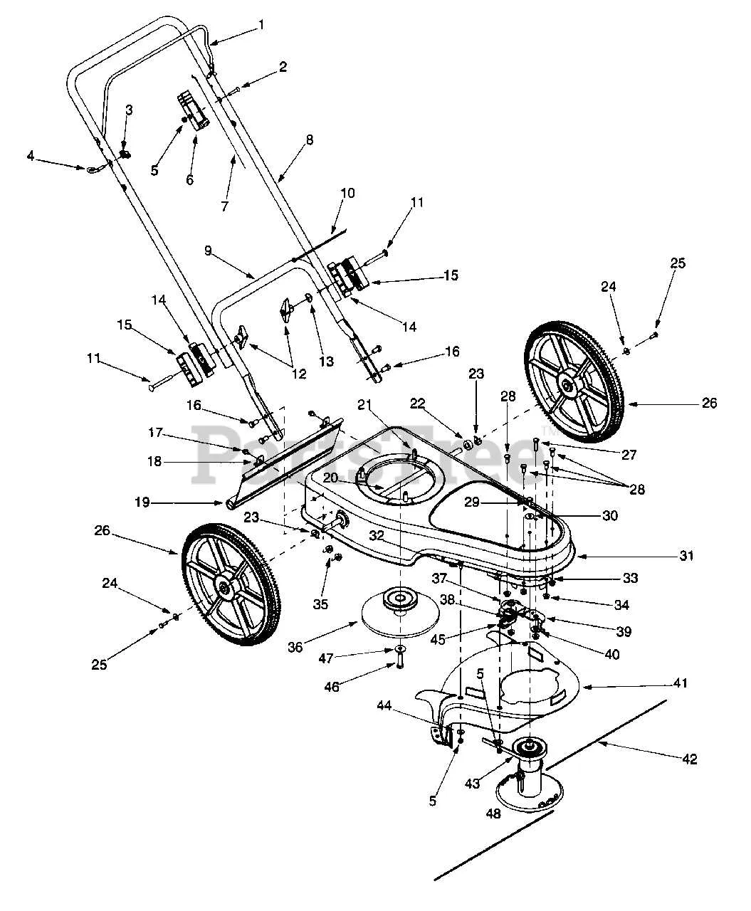 craftsman walk behind trimmer belt diagram
