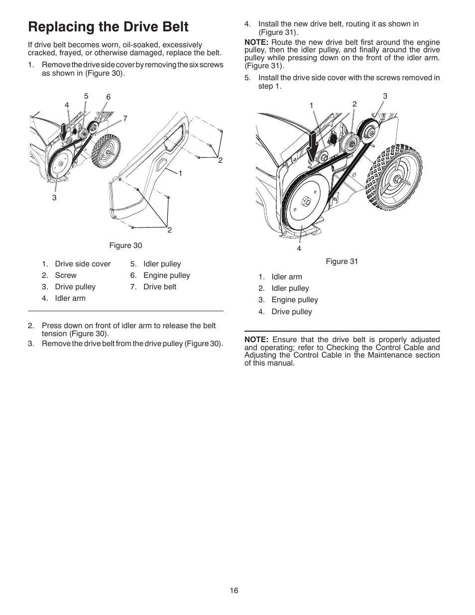 poulan pro belt diagram