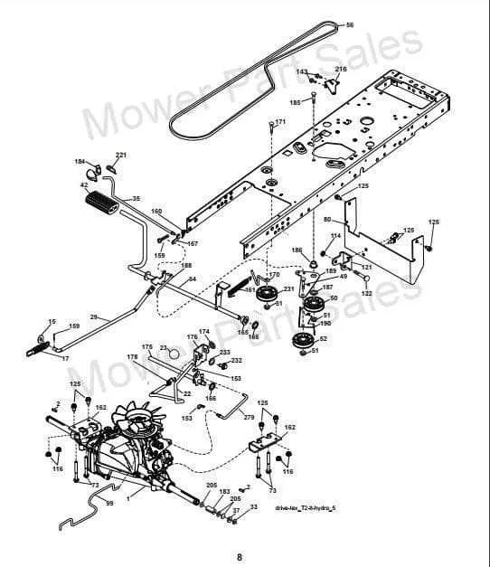 poulan pro drive belt diagram