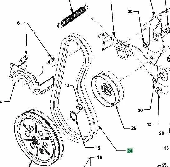 pto belt diagram for cub cadet