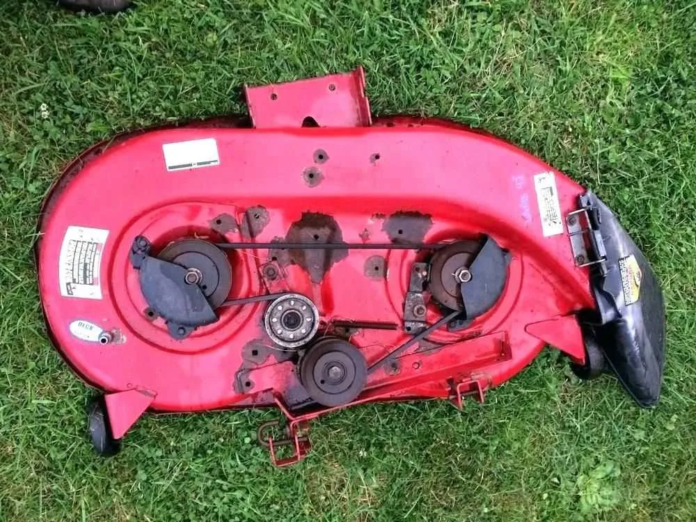 troy bilt bronco deck belt diagram
