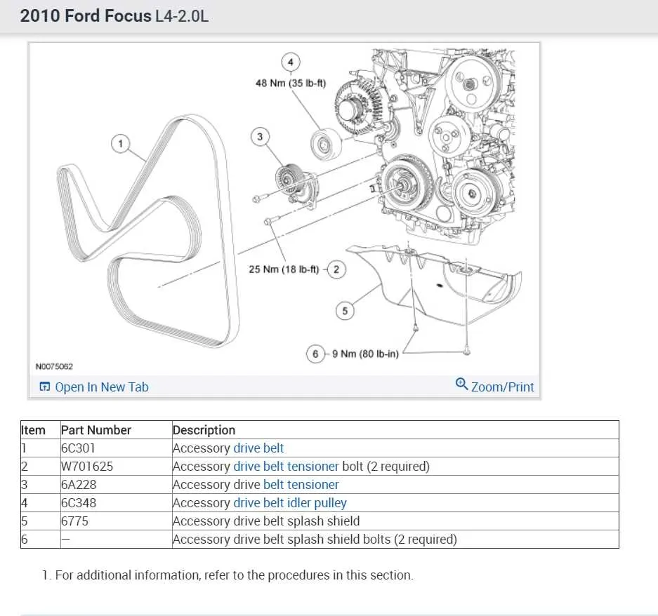 2008 ford focus serpentine belt diagram
