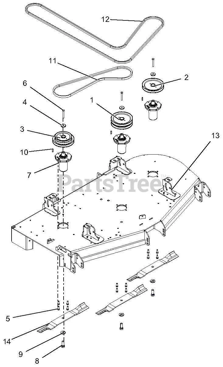 kubota 54 mower deck belt diagram