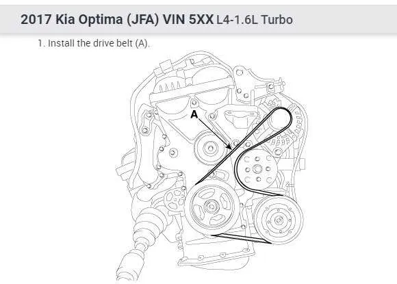 2011 kia optima serpentine belt diagram