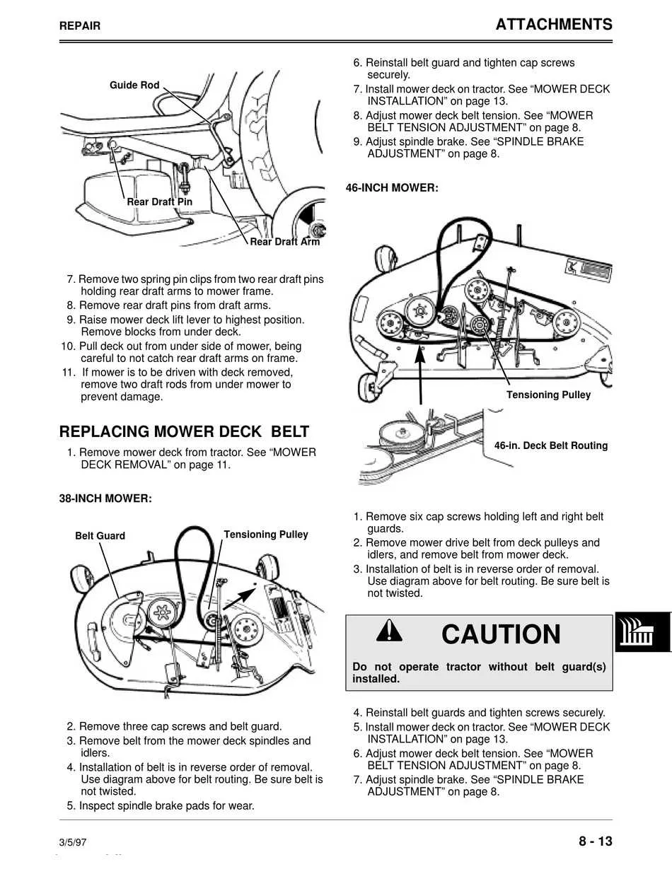 john deere sabre drive belt diagram