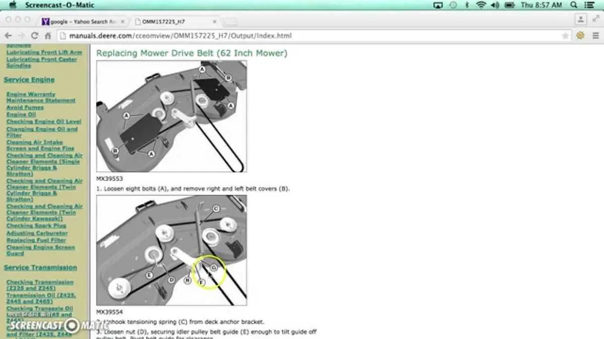 john deere z425 belt diagram