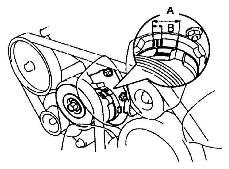 land cruiser v8 fan belt diagram