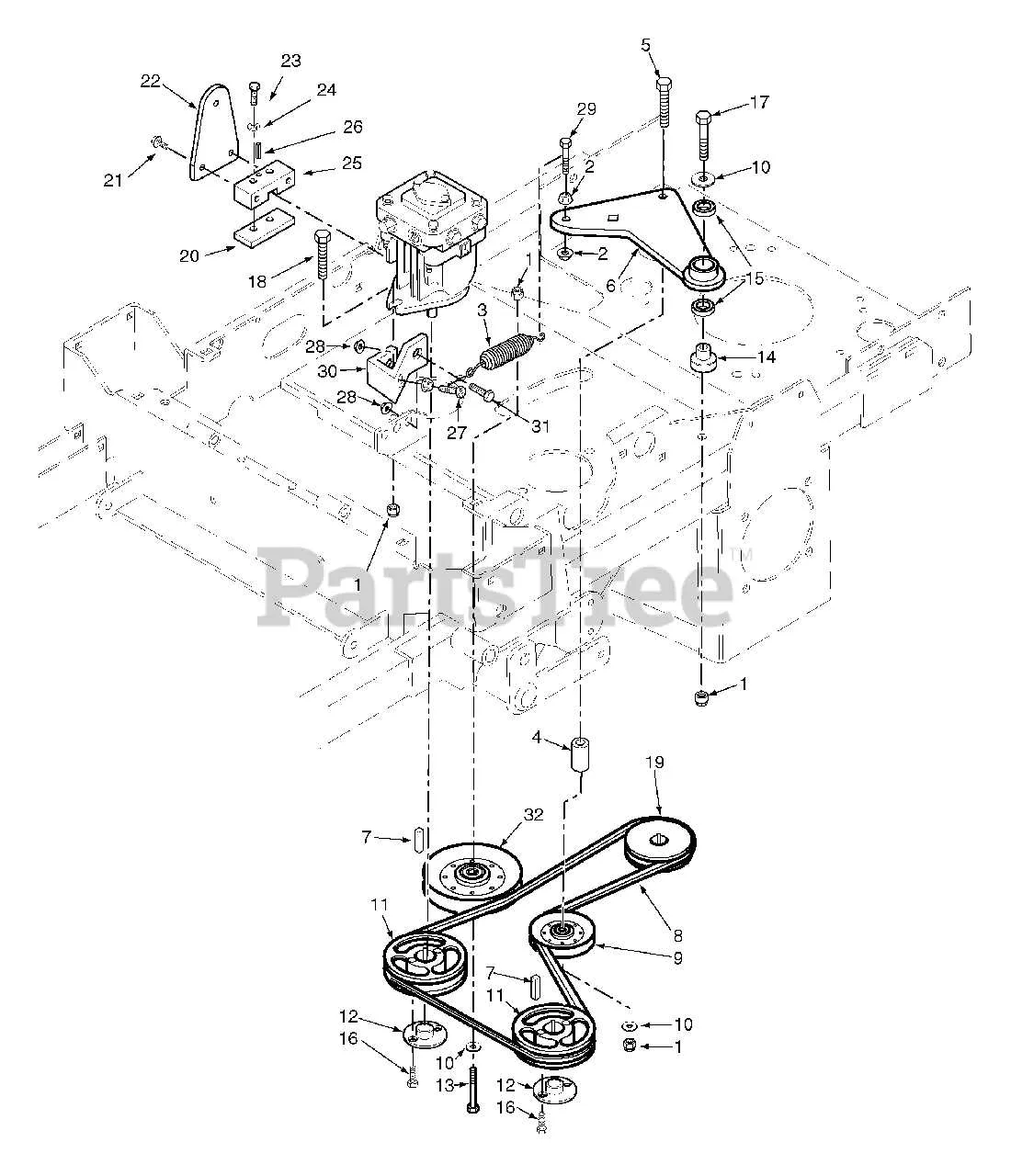 drive belt diagram for scag turf tiger