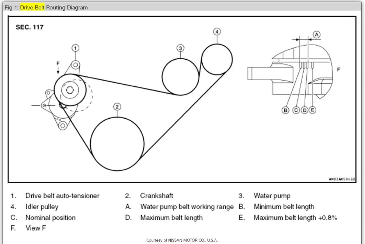 2010 nissan rogue serpentine belt diagram