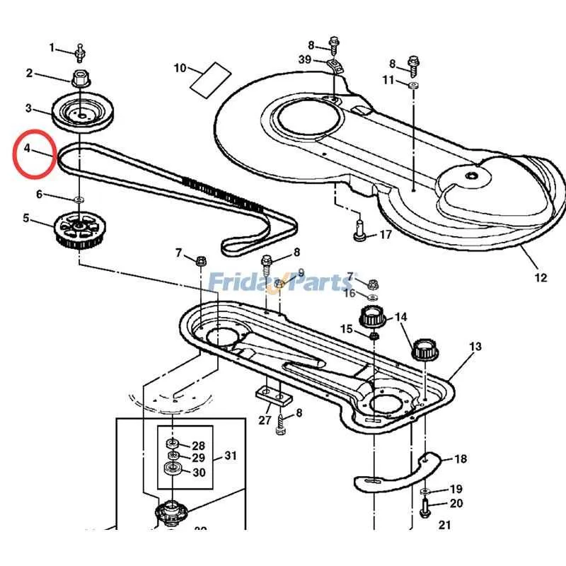 lt133 deck belt diagram