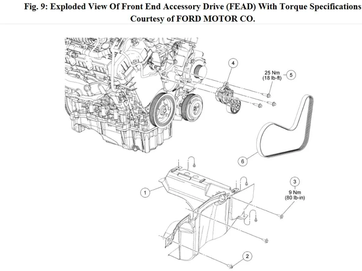 2011 ford escape belt diagram
