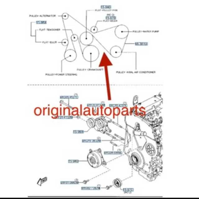 ford ranger 2.2 fan belt diagram