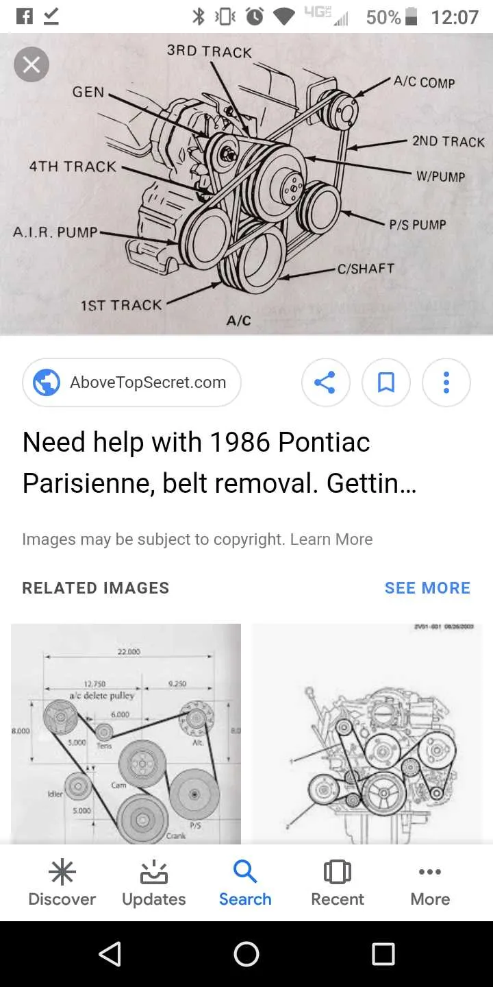 chevy 350 v belt diagram with ac