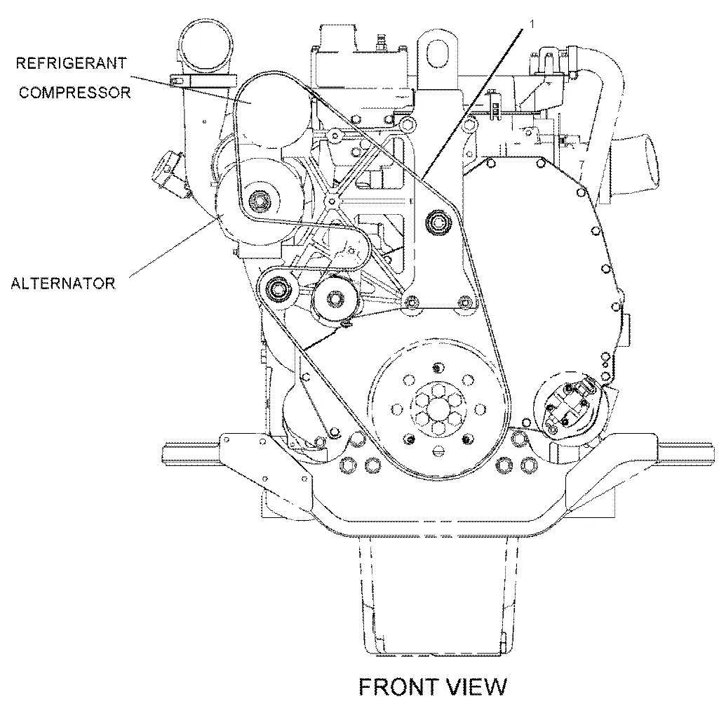 caterpillar c13 serpentine belt diagram